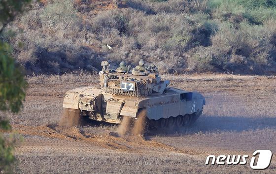 [포토] 가자지구로 향하는 이스라엘 탱크