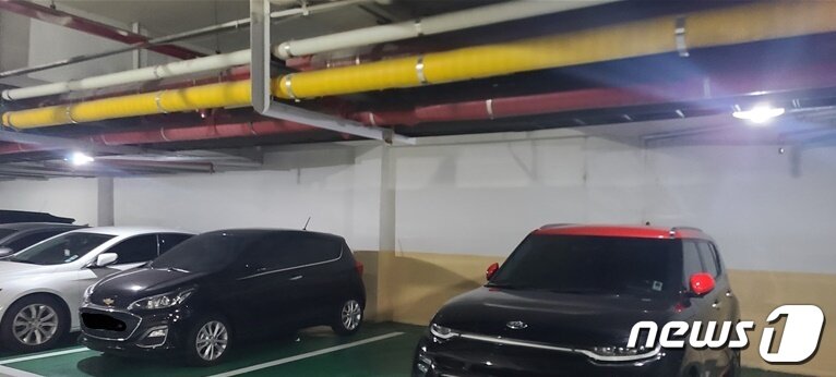 본문 이미지 - 지하 주차장 내부 모습. (보배드림 갈무리)