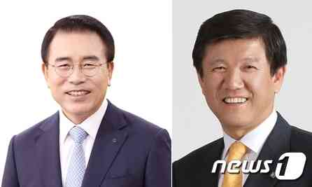조용병 전 신한금융지주 회장(왼쪽)과 조준희 전 기업은행장 /뉴스1