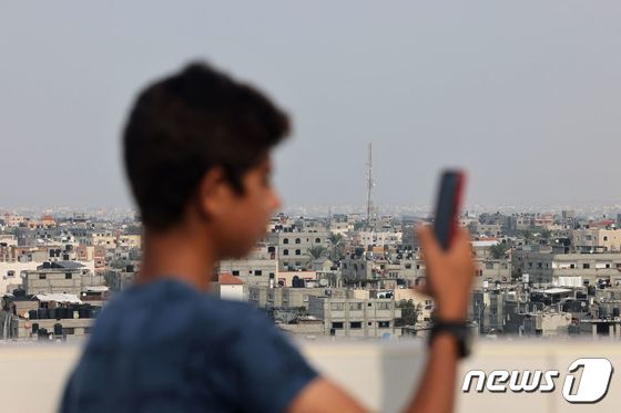 [포토] '통신 두절' 위기 놓인 가자지구