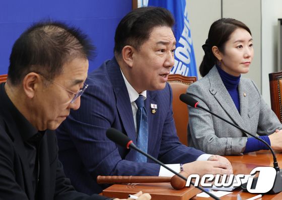 발언하는 김병기 선거후보자 검증위원장