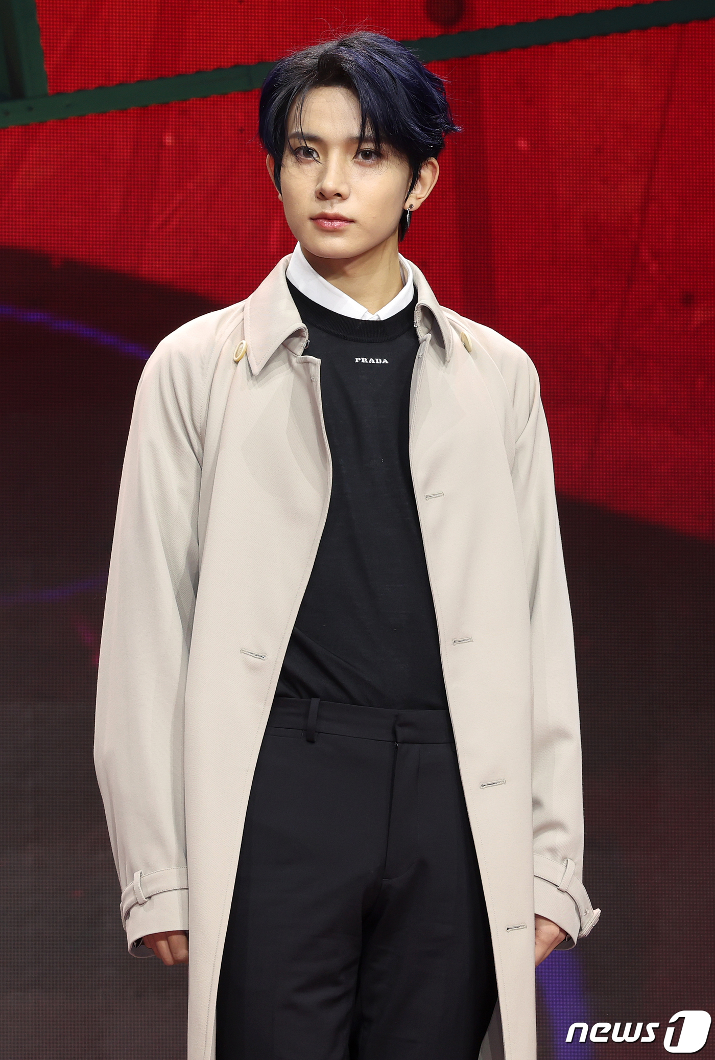 (서울=뉴스1) 김진환 기자 = 아이돌 그룹 엔하이픈(ENHYPEN)의 희승이 16일 오후 서울 광진구 광장동 예스24라이브홀에서 열린 미니 5집 ‘ORANGE BLOOD’ 발매 …