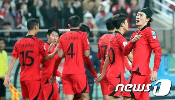 선제골 조규성, 대한민국 스트라이커