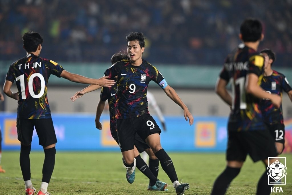 본문 이미지 - U17 월드컵에서 2골을 기록한 김명준(대한축구협회 제공)