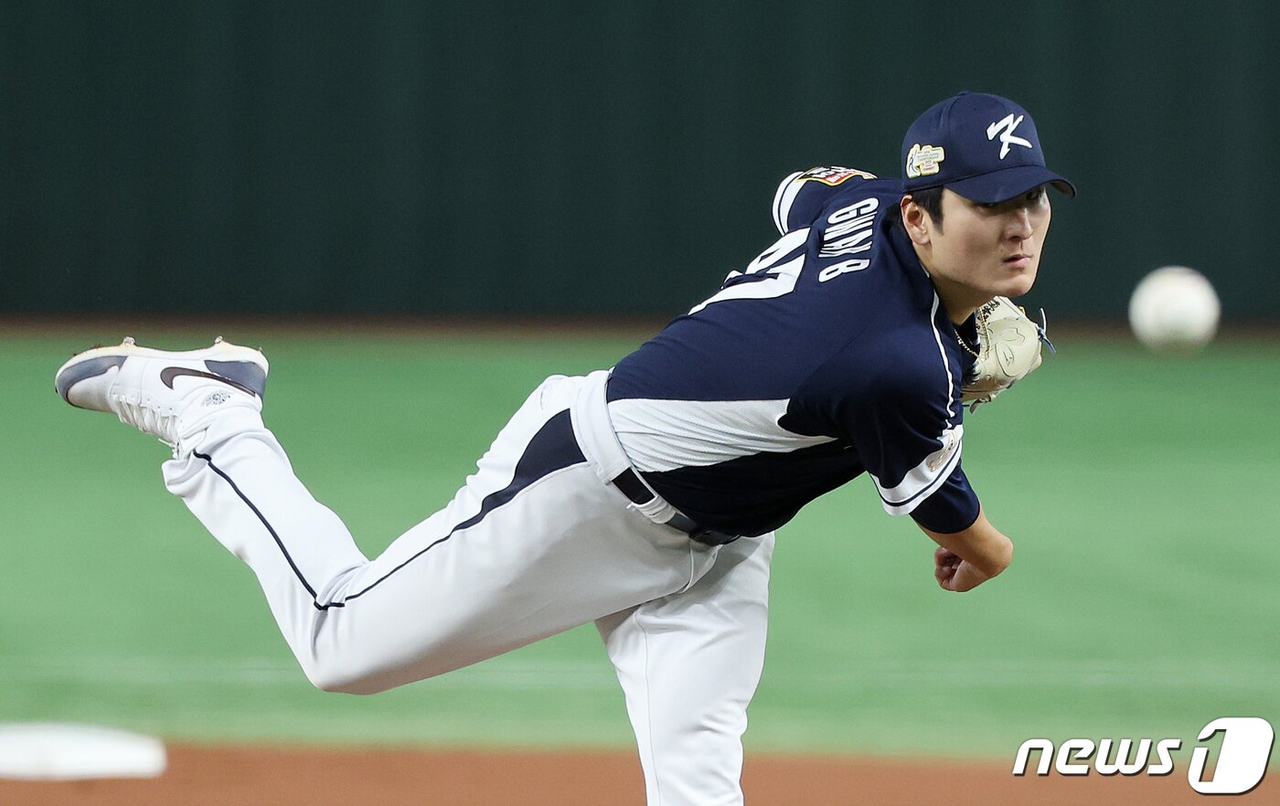 본문 이미지 - 2023 APBC 결승 한국-일본전에서 선발 등판한 곽빈. 뉴스1 DB ⓒ News1 이재명 기자