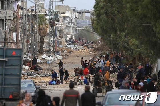 [포토] 가자지구 자이툰구역의 사람들
