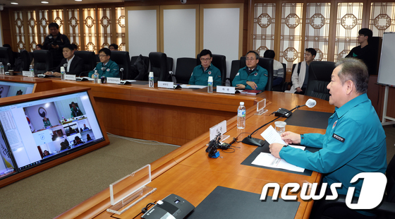 이상민 장관, 지방행정전산서비스장애 대책본부 상황점검 모두 발언