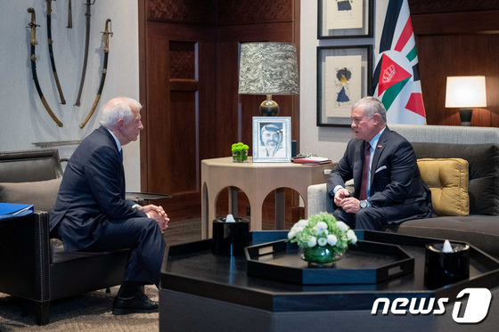[포토] EU 외교안보정책 고위대표 만난 요르단 국왕