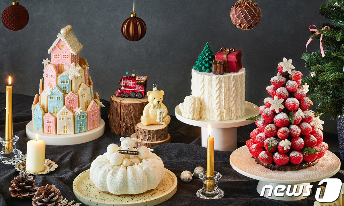 본문 이미지 - 맨 오른쪽이 파라다이스시티 시그니처 딸기 트리(파라다이스 제공)