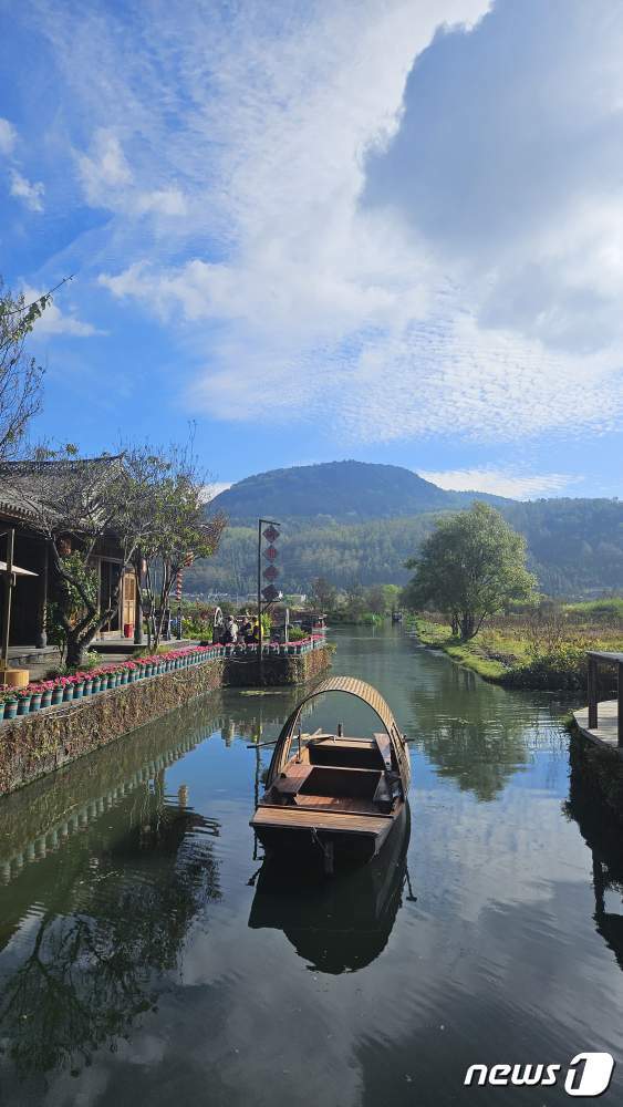 본문 이미지 - 중국 윈난성 텅충시에 위치한 허순고진 전경. ⓒ News1 정은지 특파원