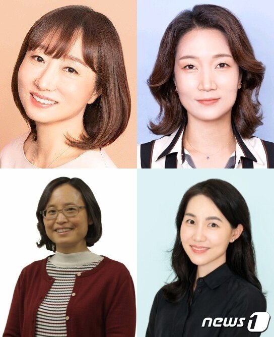 본문 이미지 -  시계 방향으로 DX부문 MX사업부 정혜순 부사장, 글로벌마케팅실 송문경 상무, VD사업부 이영아 상무, SAIT 전신애 부사장. (삼성전자 제공)  