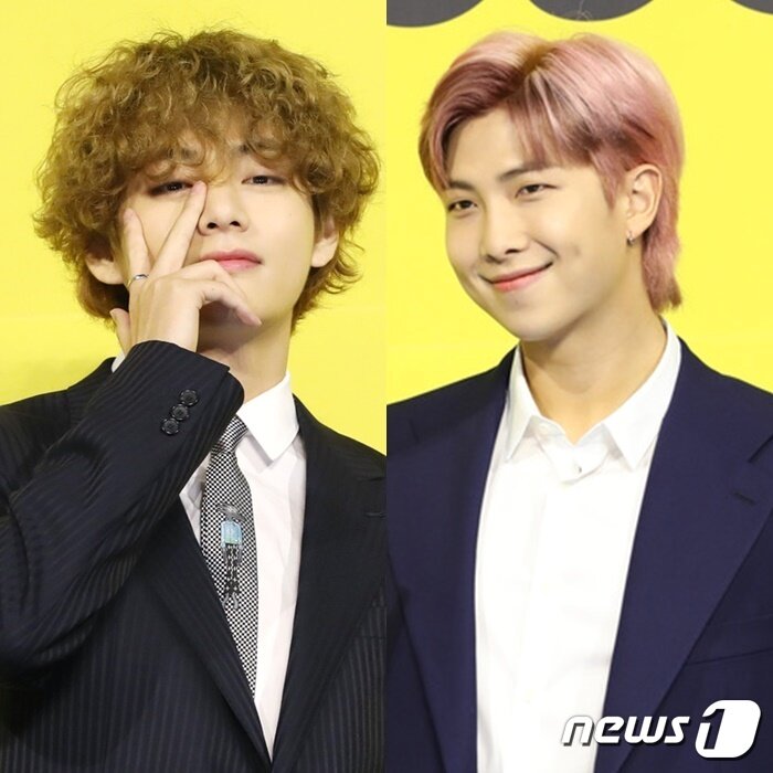 본문 이미지 - 방탄소년단 뷔(왼쪽), RM / 사진=뉴스1 DB