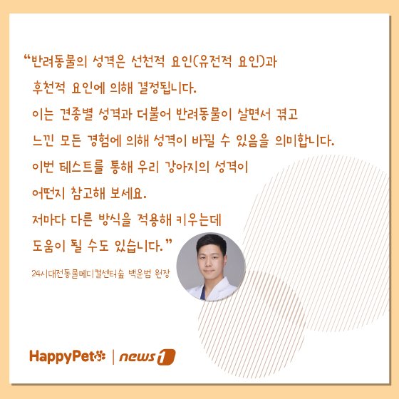 반려견 성격 유형 펫카드