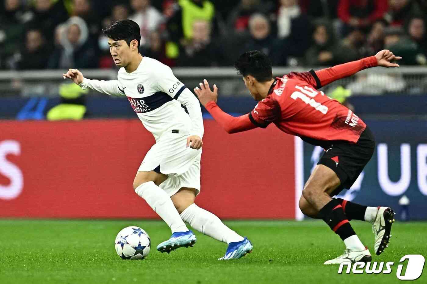 이강인의 드리블 장면. © AFP=뉴스1