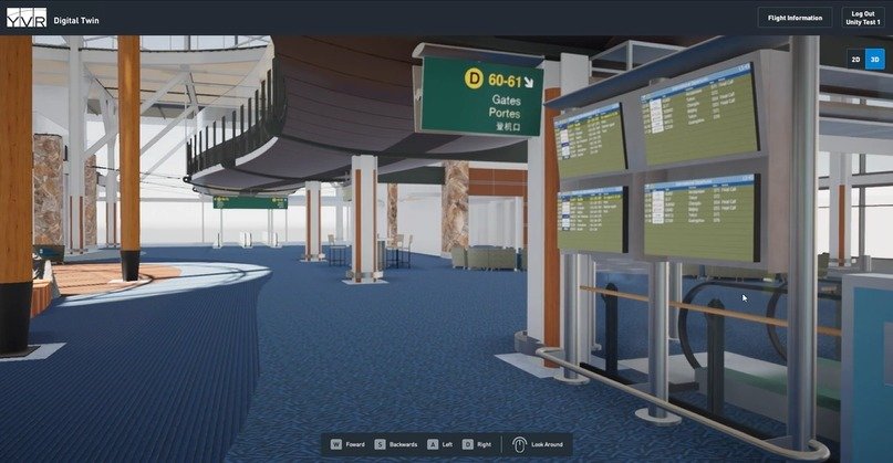 본문 이미지 - 유니티와 밴쿠버 국제공항&#40;YVR&#41;이 함께 구현한 공항 3D 시뮬레이션 화면 &#40;유니티 제공&#41;