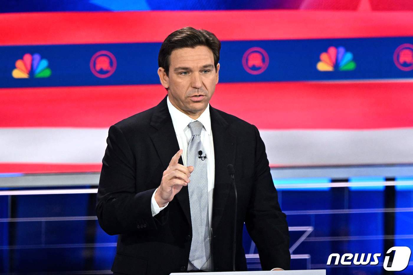 본문 이미지 - 론 디샌티스 플로리다 주지사. 2023.11.8. ⓒ AFP=뉴스1 ⓒ News1 김성식 기자