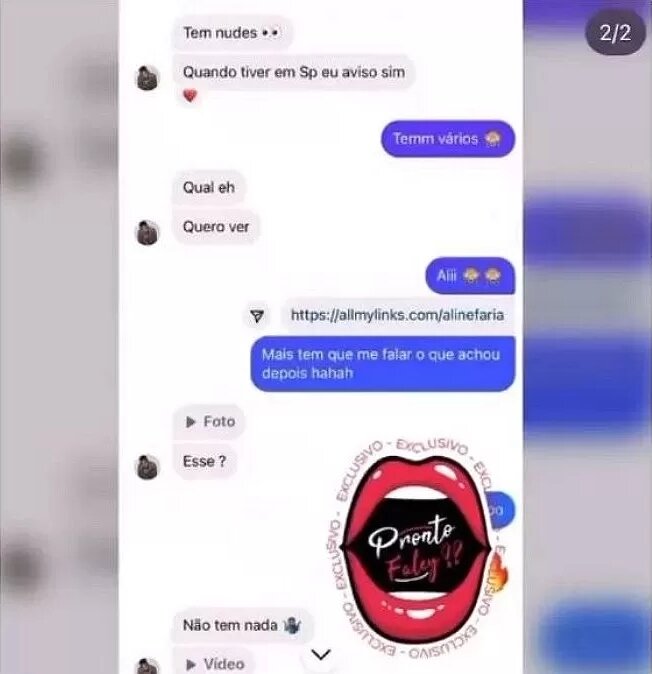 본문 이미지 - 네이마르(왼쪽)가 모델 알린 파리아와 나눈 메시지. (마르카 갈무리)