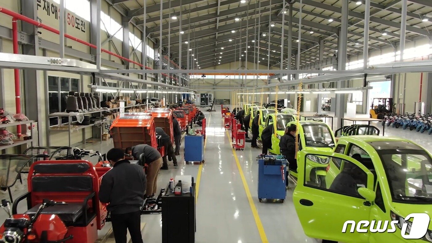 본문 이미지 - 전남 영광군 대마전기자동차일반산업단지에 위치한 대풍이브이자동차 공장의 모습.(한국여성경제인협회 제공)