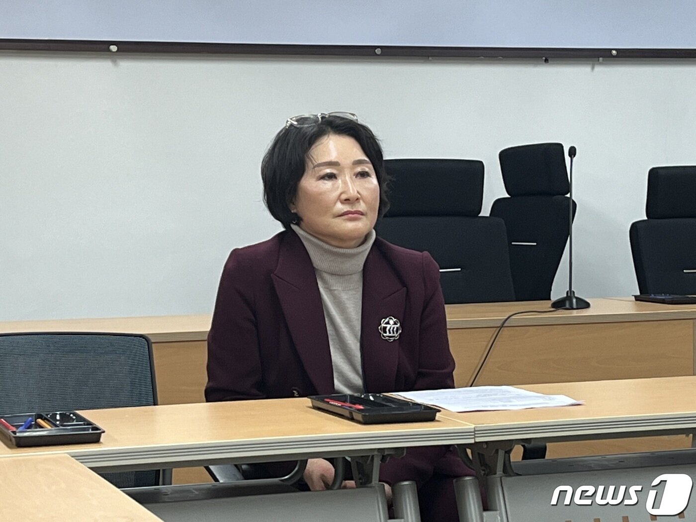 본문 이미지 - 인터뷰에서 발언하고 있는 백옥희 대풍이브이자동차 대표. ⓒ News1 김형준 기자