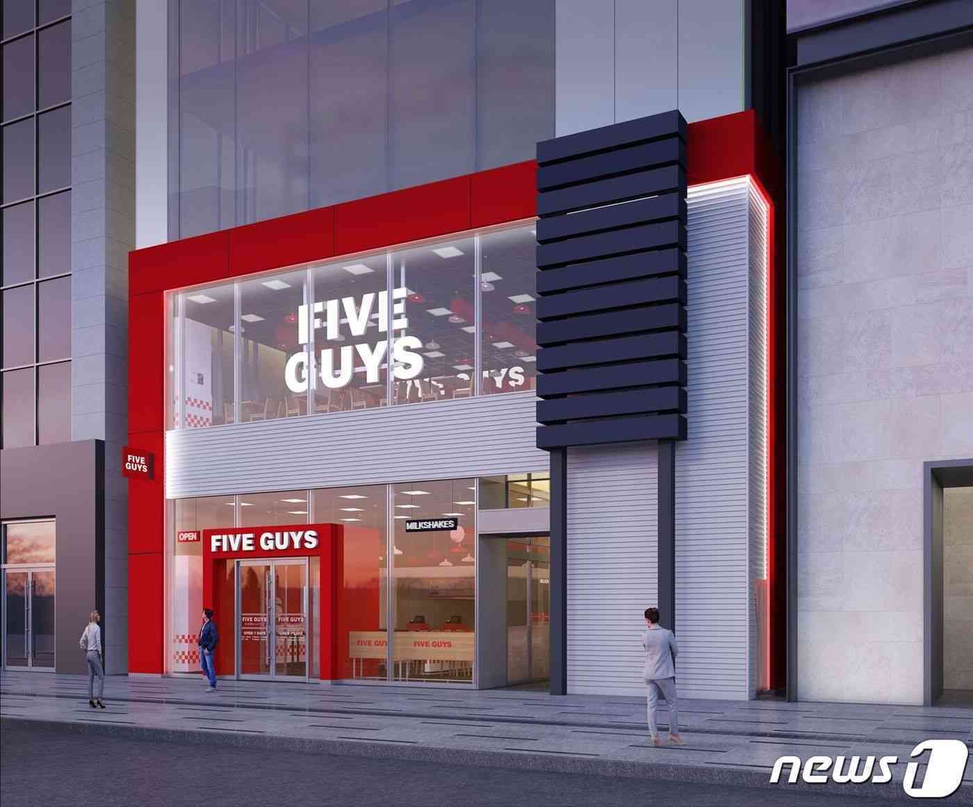 본문 이미지 - 파이브 가이즈 국내 1호점 강남점 조감도.(에프지코리아 제공)