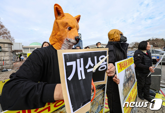 개식용 금지 촉구하는 한국동물보호연합