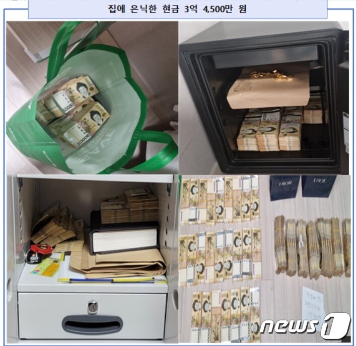 본문 이미지 -  광주지검이 100억원대 도박사이트 자금을 세탁한 조직원들로부터 범죄수익을 압수 조치했다.(광주지검 제공) 2023.12.18