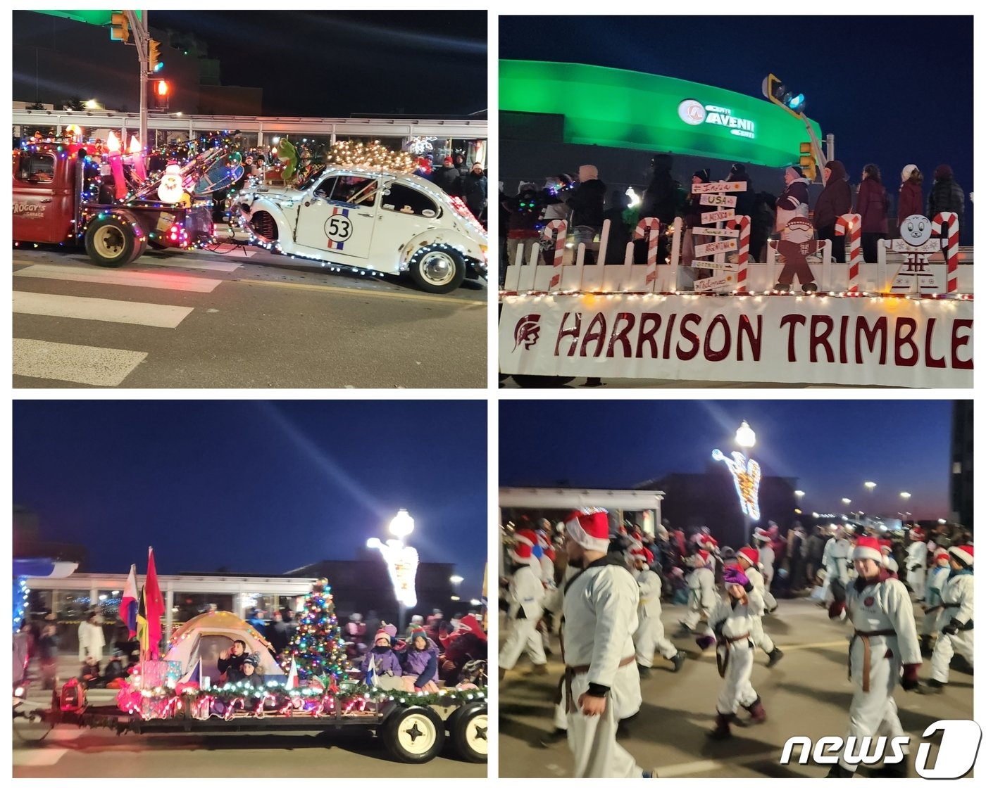 지난달 25일 캐나다 멍크턴에서 열린 크리스마스 퍼레이드. ⓒ News1 김남희 통신원