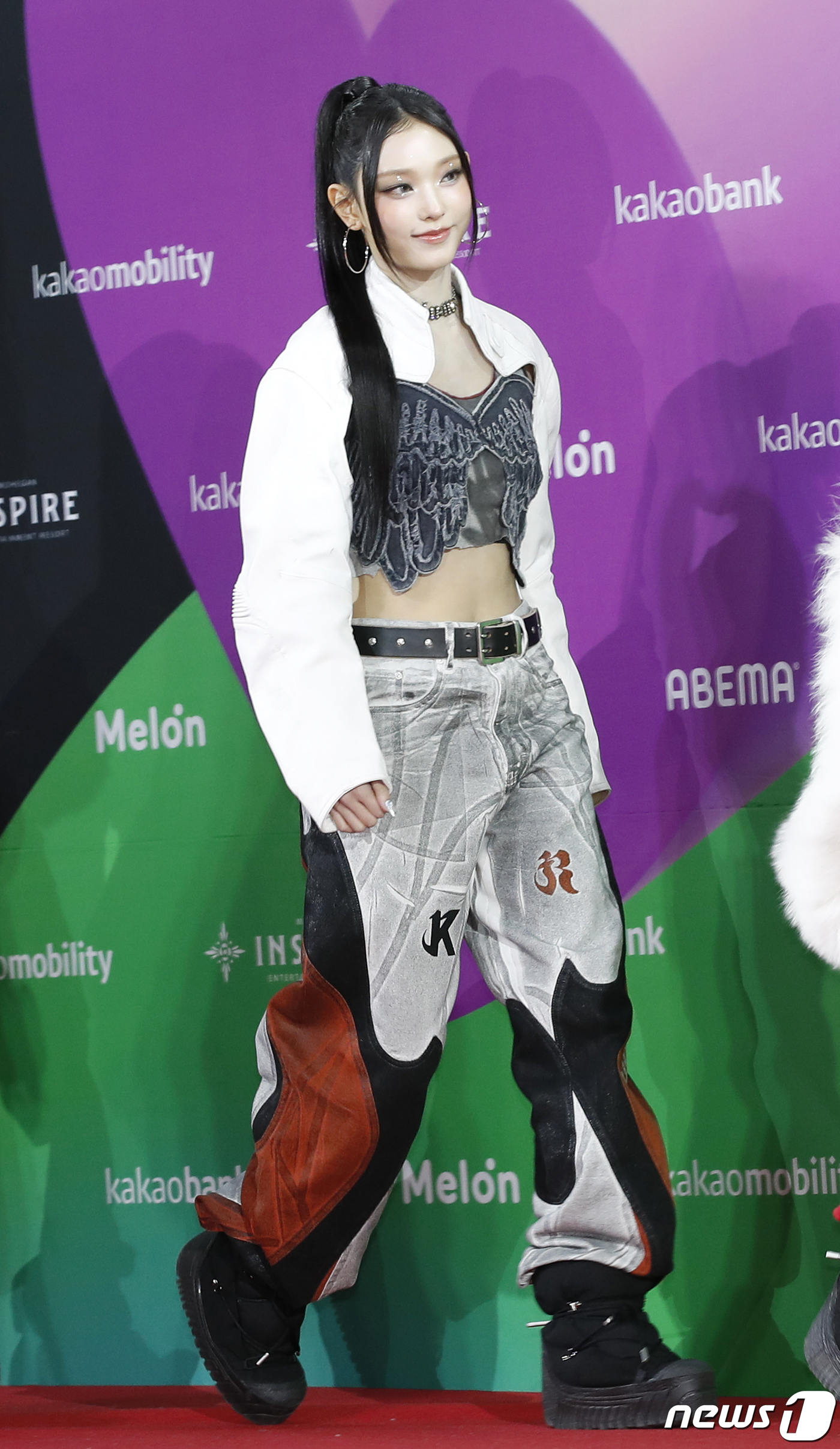 (인천=뉴스1) 권현진 기자 = 뉴진스 해린이 2일 인천 중구 인스파이어 아레나에서 열린 '멜론뮤직어워드(MMA2023(MELON MUSIC AWARDS)' 레드카펫 행사에 참석하 …