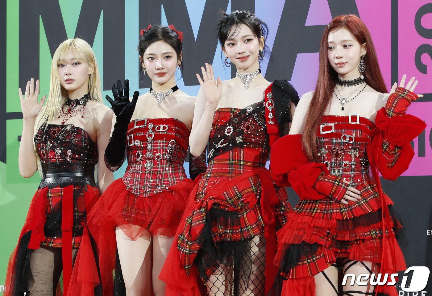 본문 이미지 - 에스파 지젤(왼쪽부터)과 닝닝, 카리나, 윈터 / 뉴스1 ⓒ News1 권현진 기자