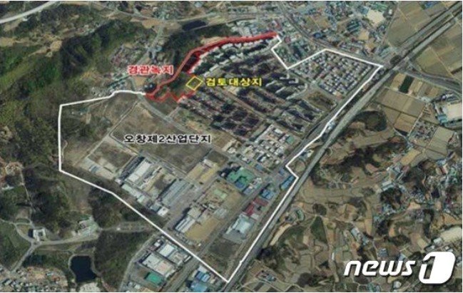 본문 이미지 - 청주시 청원구 오창읍 창리 오창2산업단지 청년 일자리 연계형 지원 주택 예정지.