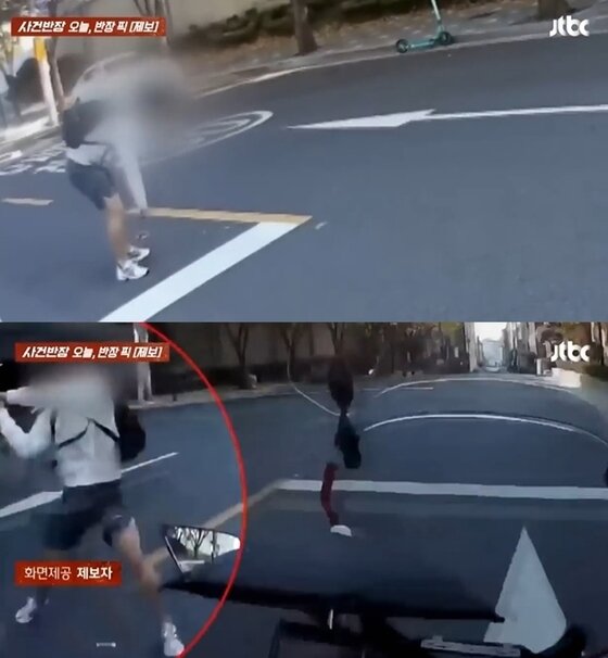 본문 이미지 - 서울 도심 한복판에서 배달 일을 하던 라이더를 향해 고등학생으로 보이는 한 남성이 골프채를 휘두른 사건이 발생해 공분을 일으킨 가운데, 가해자측이 정신이상을 강력하게 주장해 현재 정신병원에 구금된 상태인 것으로 전해졌다. JTBC