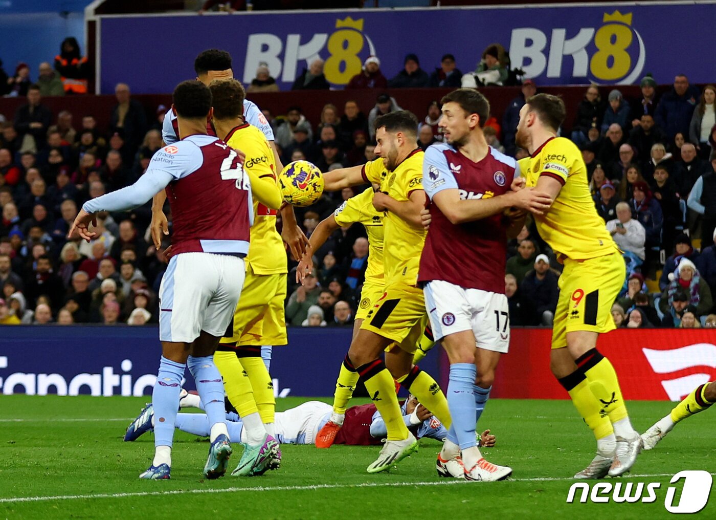본문 이미지 - 애스턴 빌라가 셰필드 유나이티드와 1-1로 비겼다. ⓒ 로이터=뉴스1