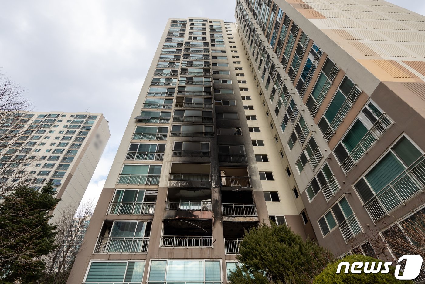 본문 이미지 - 25일 오전 4시 57분쯤 서울 도봉구의 한 고층 아파트에서 화재가 발생해 2명이 숨지고 29명이 다쳤다. 2023.12.25/뉴스1 ⓒ News1 이재명 기자