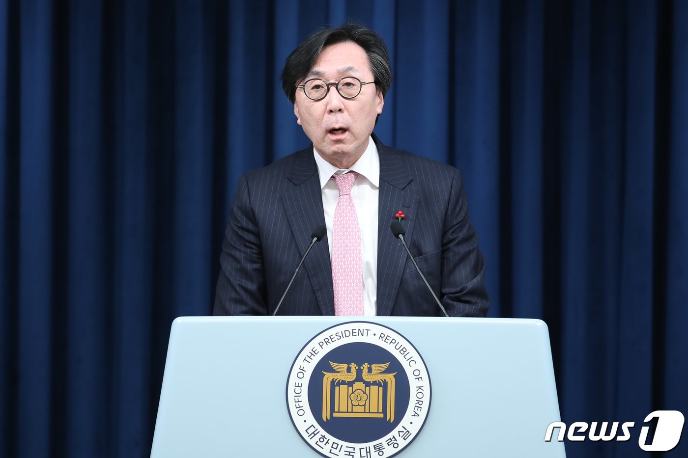 본문 이미지 - 장호진 신임 국가안보실장이 28일 용산 대통령실 브리핑룸에서 임명 소감을 밝히고 있다. 2023.12.28/뉴스1 ⓒ News1 안은나 기자