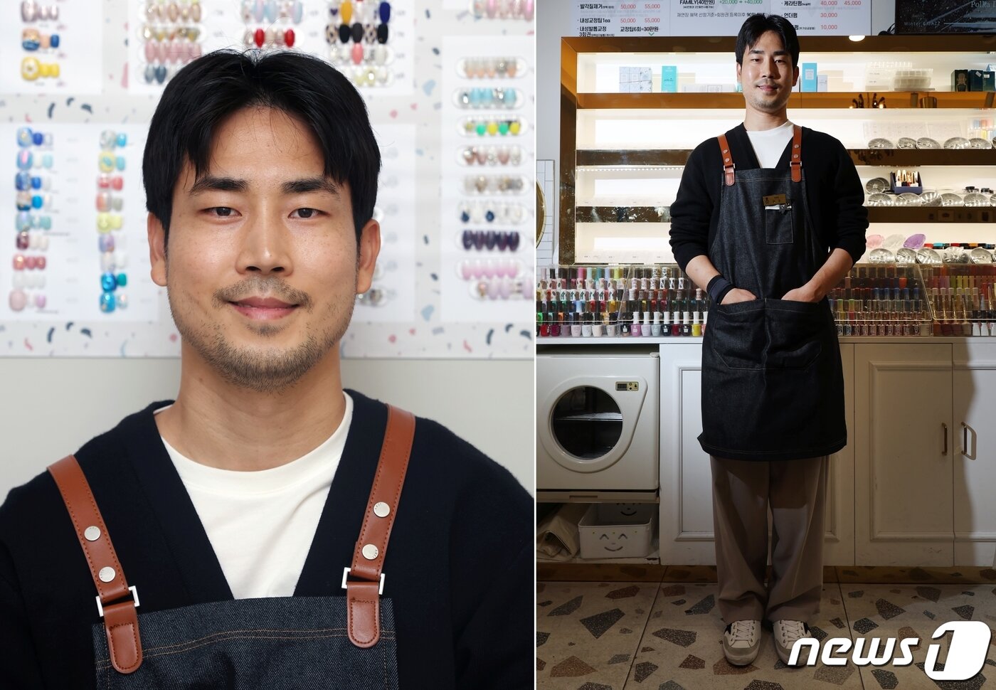 본문 이미지 - 서울 당산역 인근에서 네일을 운영하고 있는 8년차 네일리스트 권민우씨. ⓒ News1 김민지 기자