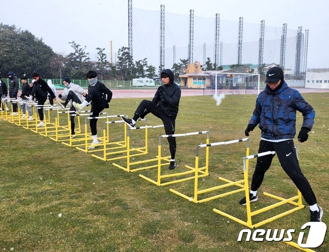 진천군청 육상팀 훈련 모습.&#40;진천군 제공&#41;/뉴스1