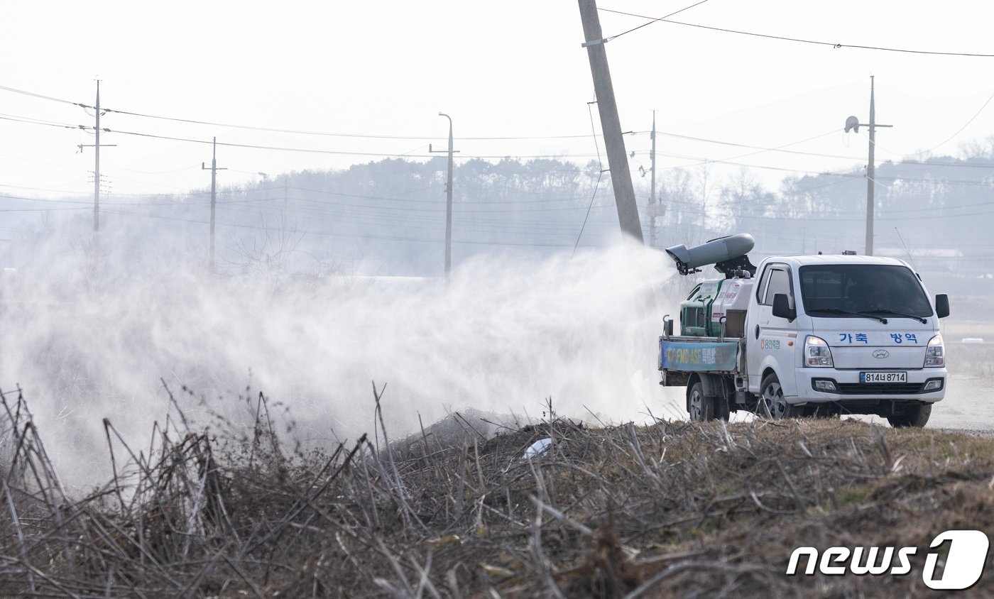 본문 이미지 - 올철새도래지 방역 작업.&#40;자료사진&#41;/뉴스1 DB