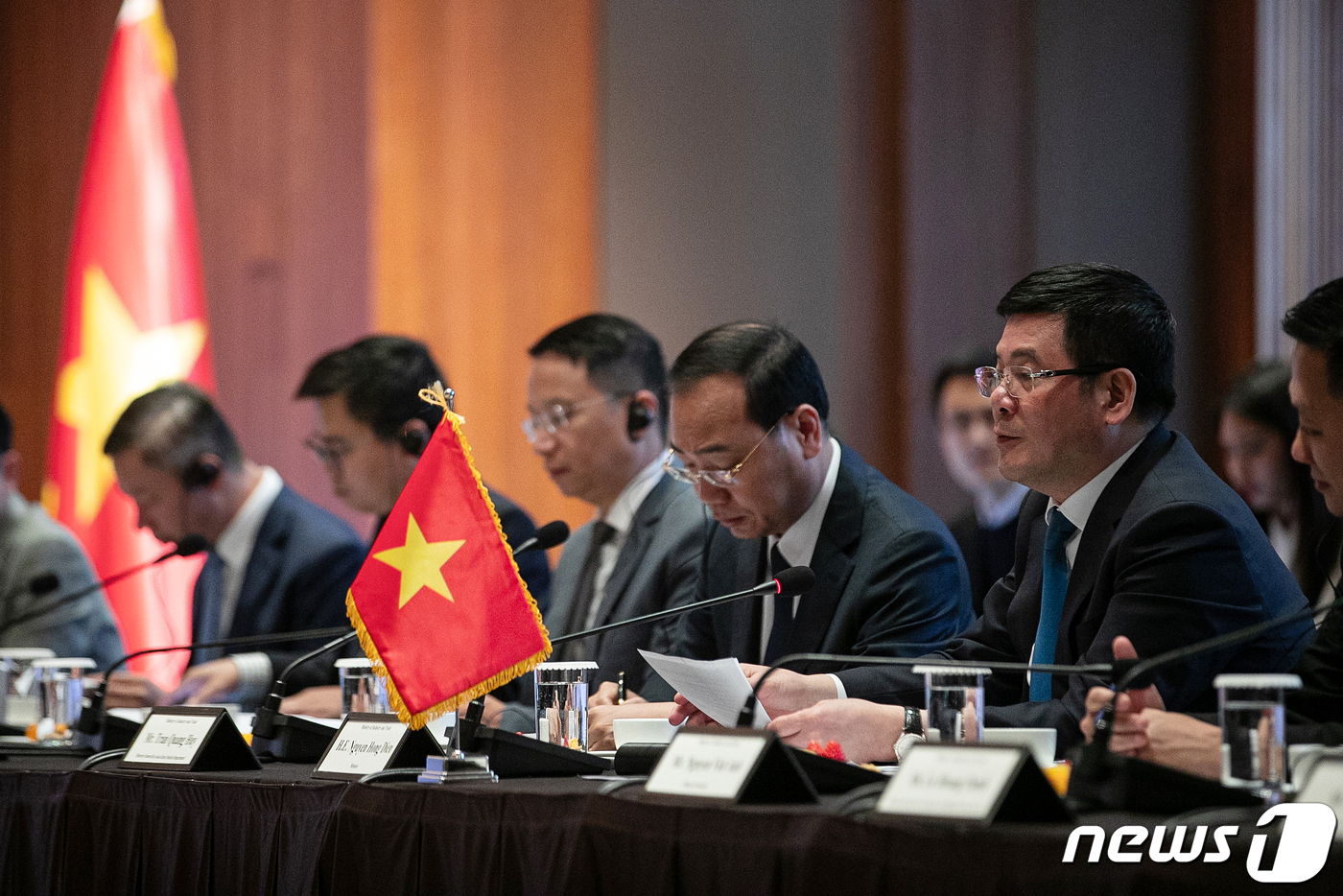 (서울=뉴스1) 이승배 기자 = 응우옌 홍 디엔 베트남 산업무역부 장관이 7일 오후 서울 중구 신라호텔에서 열린 제13차 한-베트남 산업공동위원회 및 제7차 한-베트남 FTA 공동 …