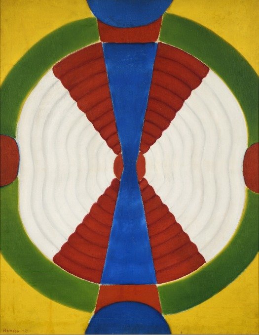 본문 이미지 -  하인두, 〈윤(輪)〉, 1969, 캔버스에 유채, 117x90cm (학고재 제공)<strong></strong>