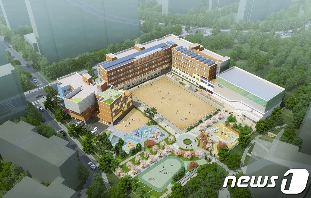 본문 이미지 - 서울 강남구 개포유치원·초등학교 조감도. (서울시교육청 제공)