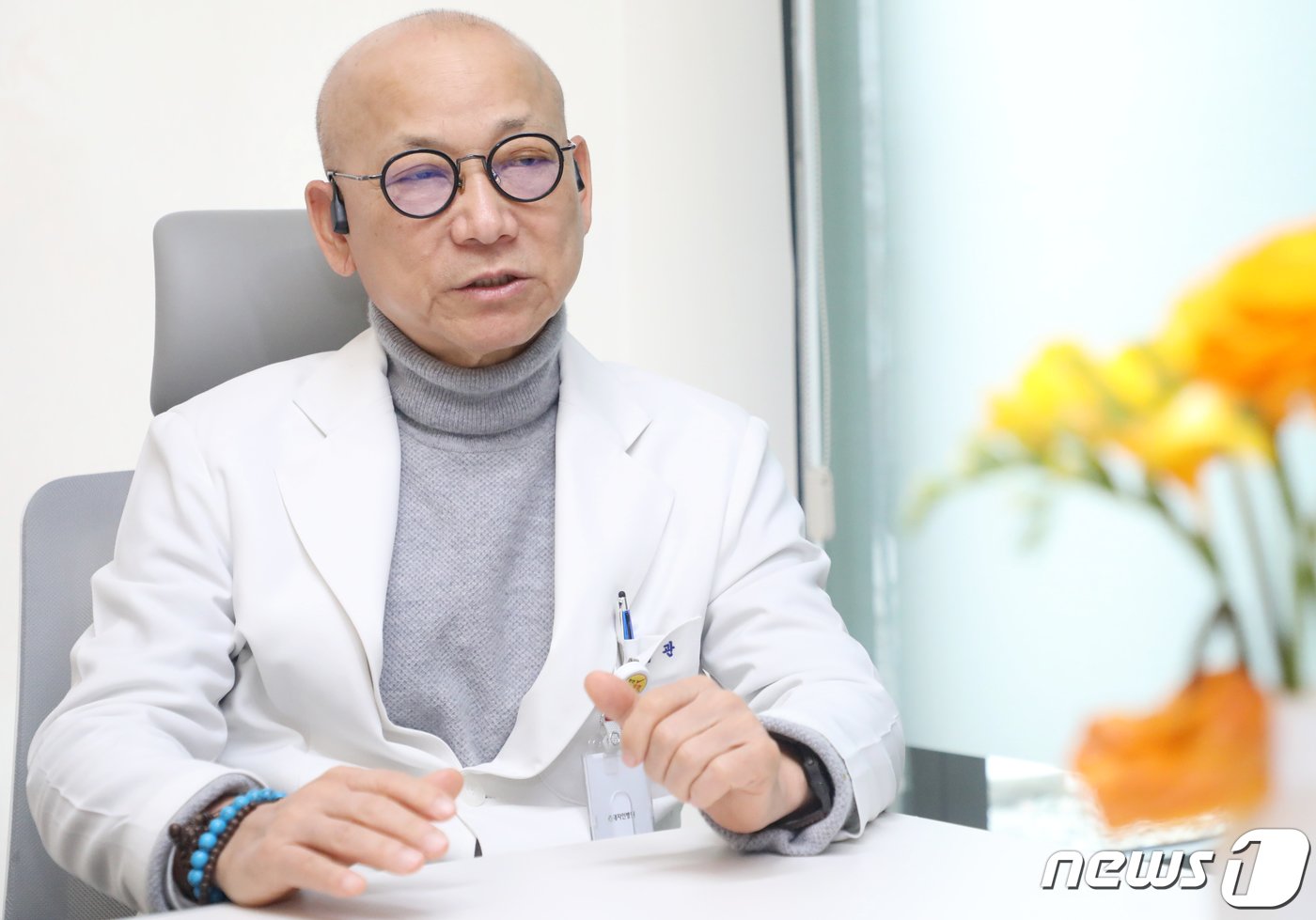 본문 이미지 - 이병관 대자인병원장이 뉴스1 전북취재본부와 인터뷰하고 있다. 2023.2.17/뉴스1 ⓒ News1 유경석 기자