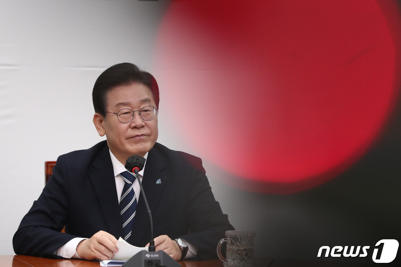 본문 이미지 - 이재명 더불민주당 대표가 23일 오전 서울 여의도 국회에서 열린 기자간담회에서 발언을 하고 있다. 2023.2.23/뉴스1 ⓒ News1 유승관 기자