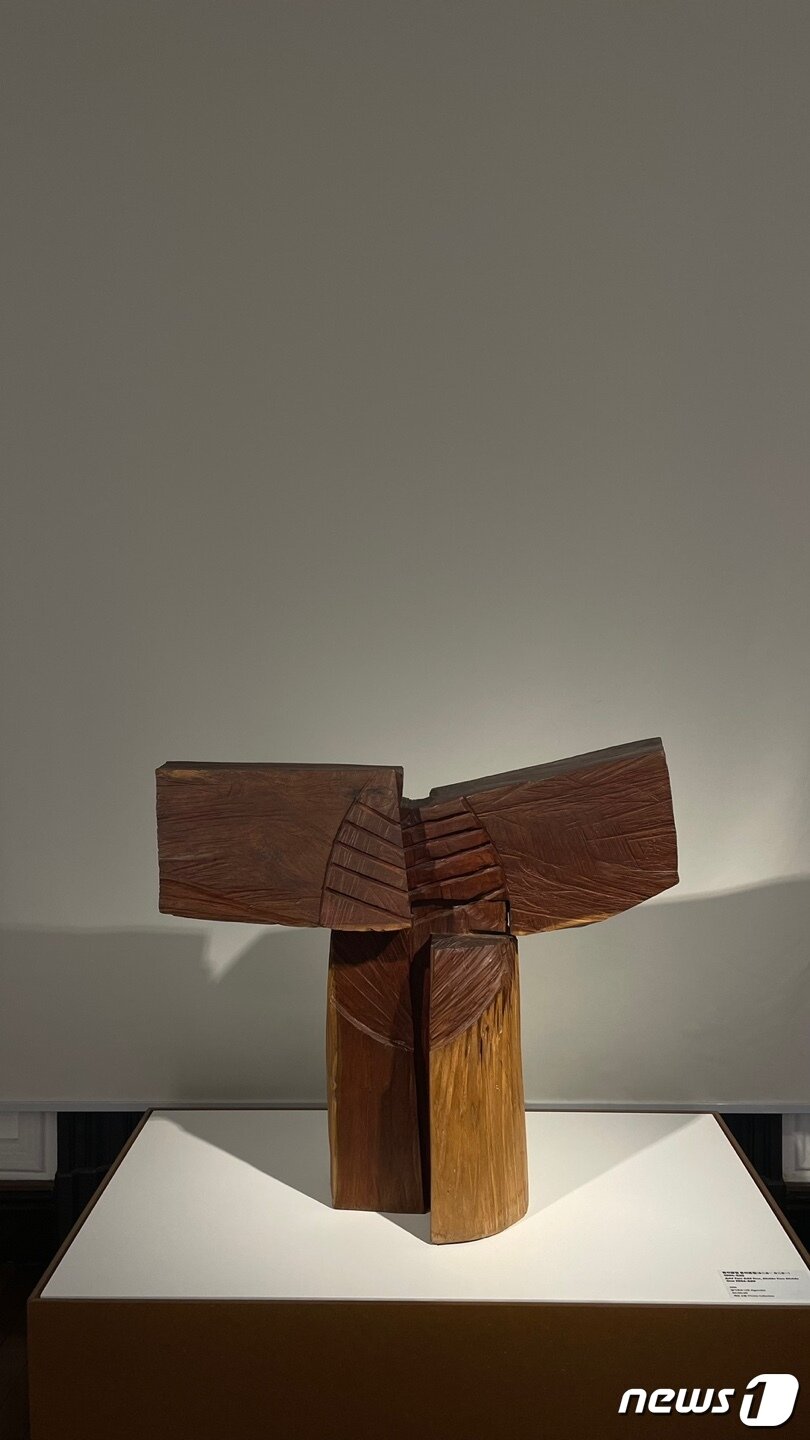 본문 이미지 -  김윤신 작가의 작품 '합이합일 분이분일' 2023.2.27/뉴스1 ⓒ 뉴스1 김일창 기자