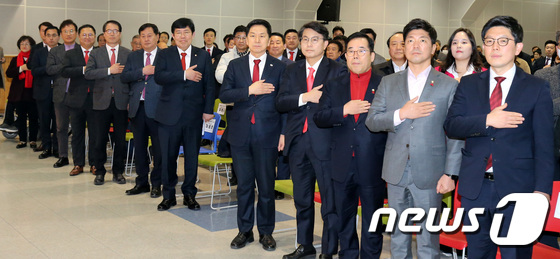 대전 동구당원연수 참석한 당권 주자