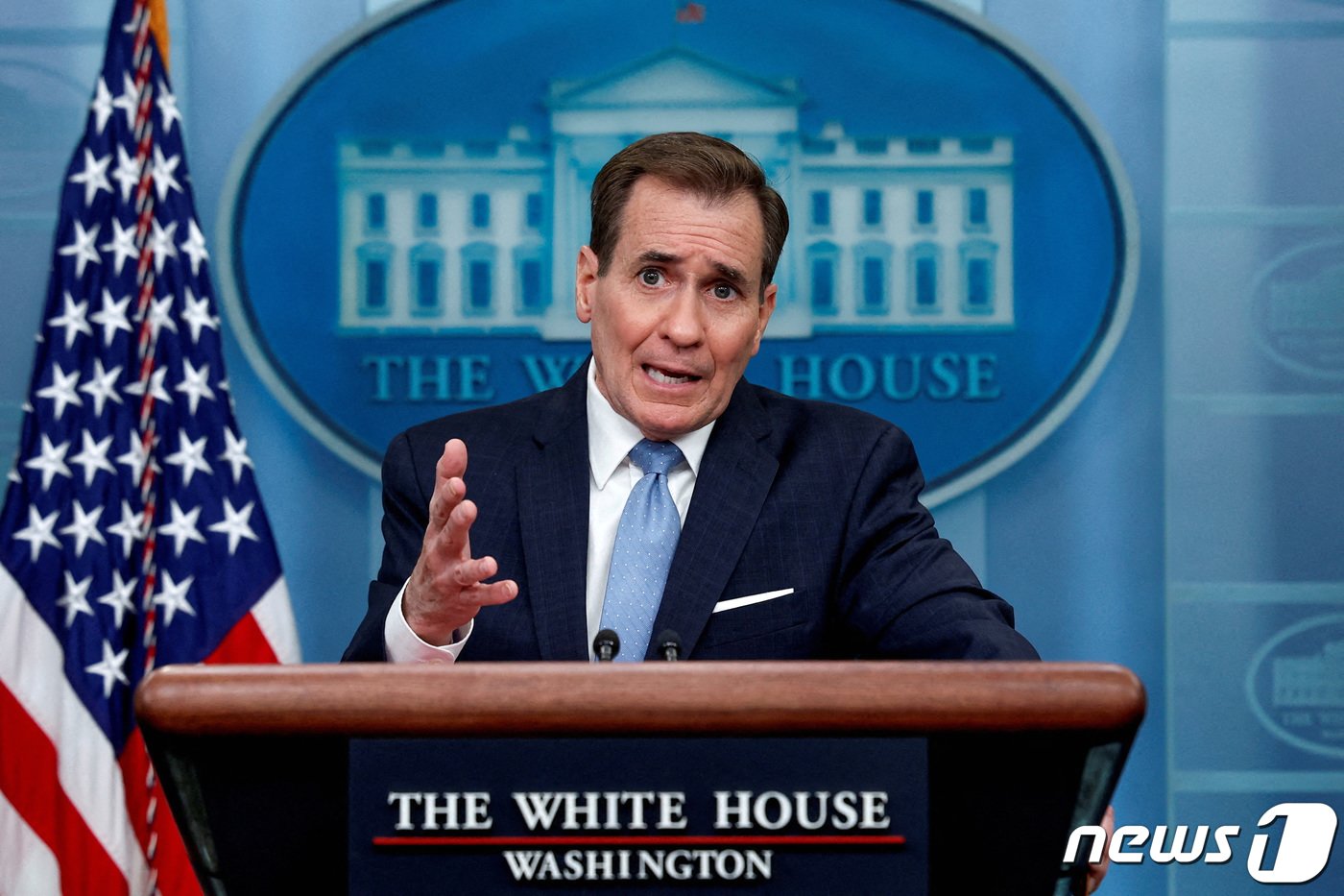 본문 이미지 - 존 커비 백악관 국가안보회의 전략소통조정관.23.01.25 ⓒ 로이터=뉴스1 ⓒ News1 김예슬 기자