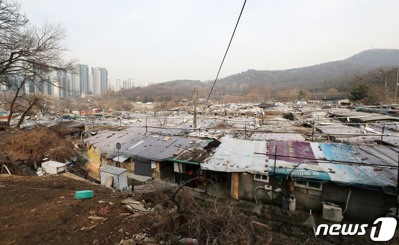 7일 서울 강남구 구룡마을이 한산한 모습을 보이고 있다. 2023.2.7/뉴스1 ⓒ News1 박세연 기자