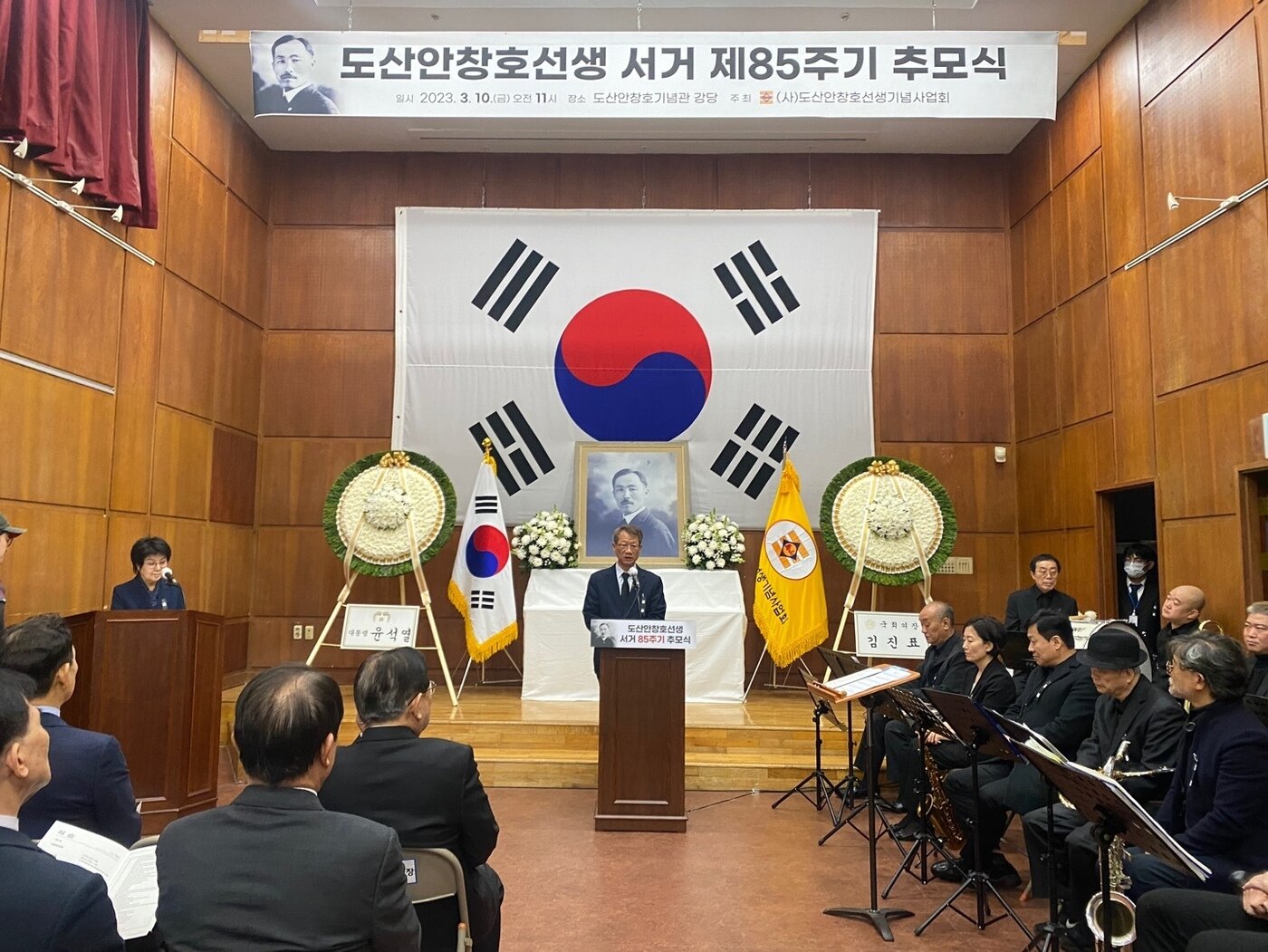 본문 이미지 - 박민식 국가보훈처장의 추모사를 대독하는 나치만 서울지방보훈청장. (서울지방보훈청 제공)