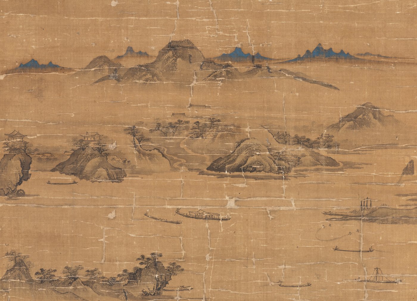 본문 이미지 - '독서당계회도' 확대 모습. (문화재청 제공)