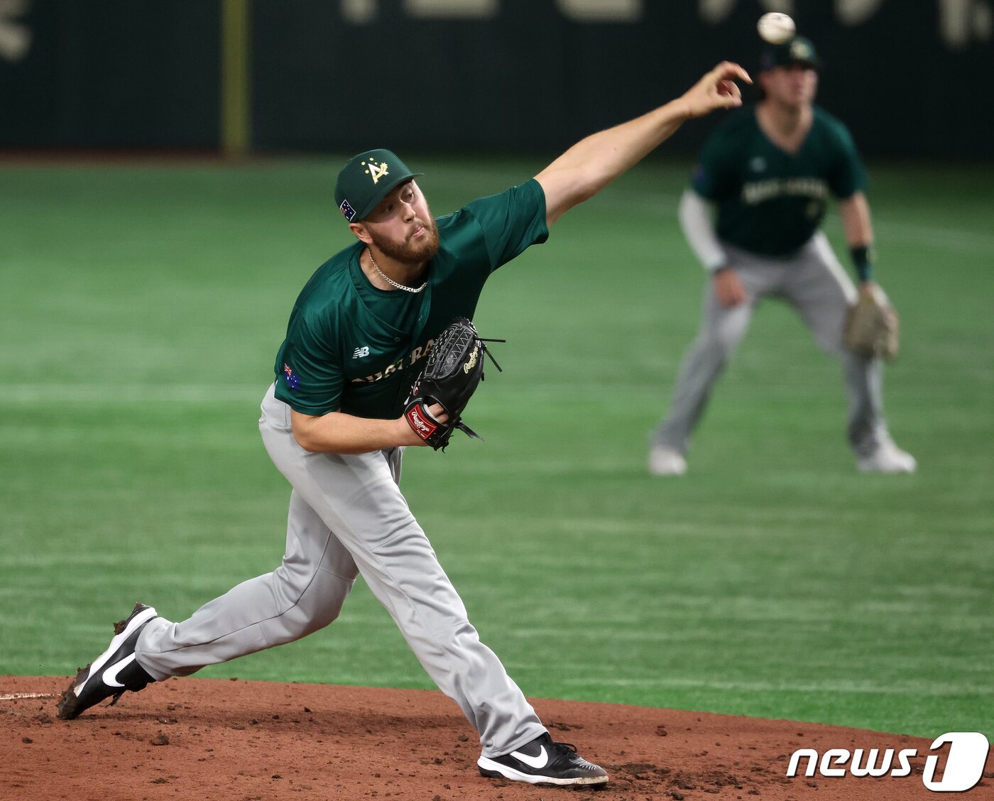 본문 이미지 - 2026 WBC에서 호주 대표팀으로 뛰었던 잭 오러클린. ⓒ 뉴스1 김진환 기자