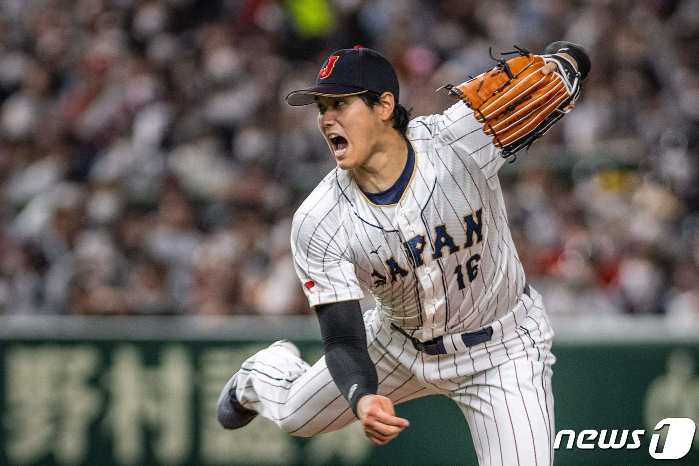 지난해 WBC에서 일본 대표팀의 마무리로 출전했던 오타니. ⓒ AFP=뉴스1